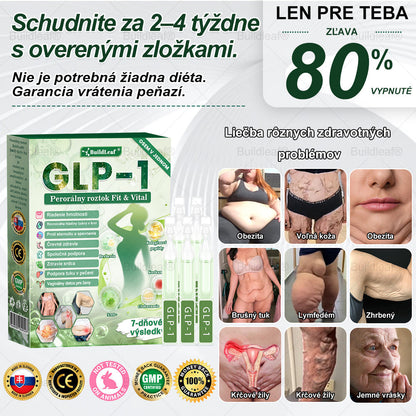SVKBuildLeaf® GLP-1 6-v-1 Health Solution Perorálna tekutina (Len raz denne, viditeľné zmeny už za 7 dní) Pre obezitu, kardiovaskulárne ochorenia, cukrovku, spánkové apnoe, zdravie čriev, problémy s kĺbmi a ďalšie