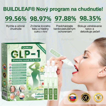 SVKBuildLeaf® GLP-1 6-v-1 Health Solution Perorálna tekutina (Len raz denne, viditeľné zmeny už za 7 dní) Pre obezitu, kardiovaskulárne ochorenia, cukrovku, spánkové apnoe, zdravie čriev, problémy s kĺbmi a ďalšie